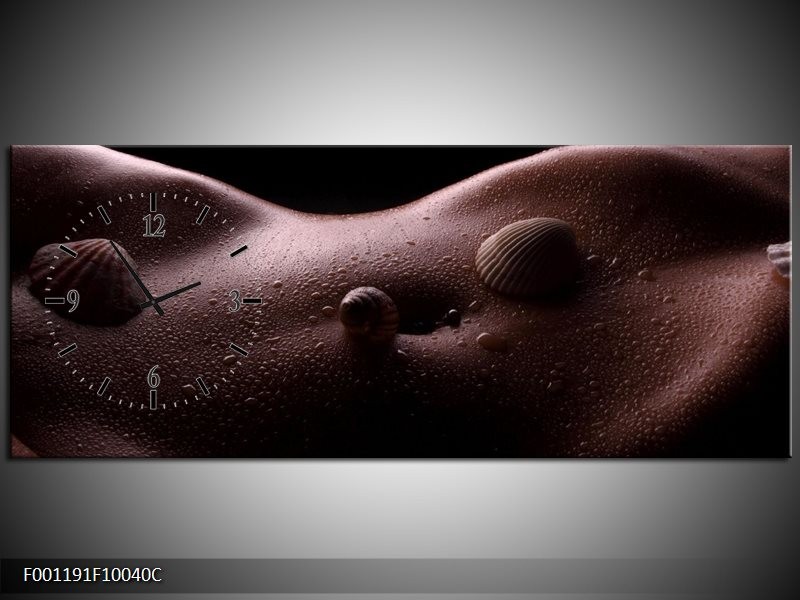 Klok schilderij Lichaam | Zwart, Wit | 100x40cm 1Luik