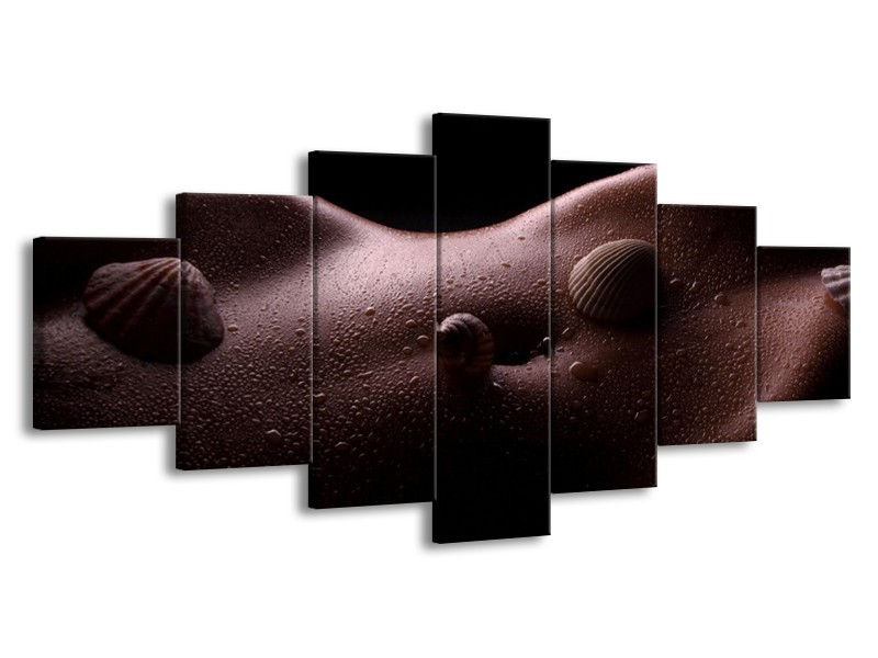Canvas schilderij Lichaam | Zwart, Wit | 210x100cm 7Luik