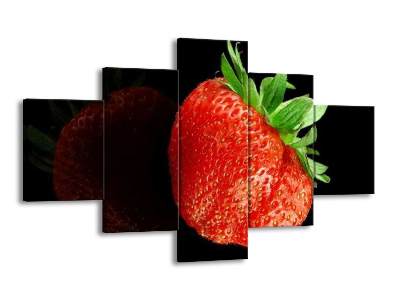 Canvas schilderij Fruit | Rood, Zwart | 125x70cm 5Luik