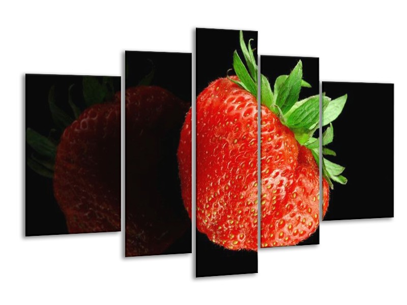 Canvas schilderij Fruit | Rood, Zwart | 170x100cm 5Luik