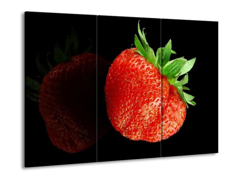 Canvas schilderij Fruit | Rood, Zwart | 90x60cm 3Luik