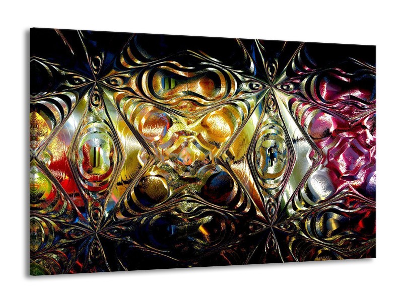 Canvas schilderij Glas | Paars, Oranje, Zwart | 140x90cm 1Luik