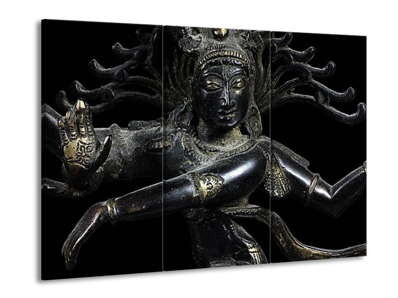 Glas schilderij Religie | Grijs, Zwart, Zilver | 90x60cm 3Luik