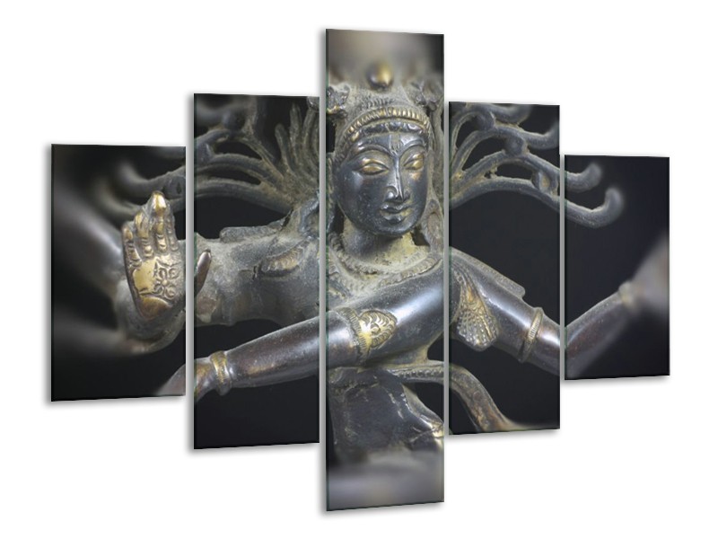 Glas schilderij Religie | Grijs, Zwart, Zilver | 100x70cm 5Luik