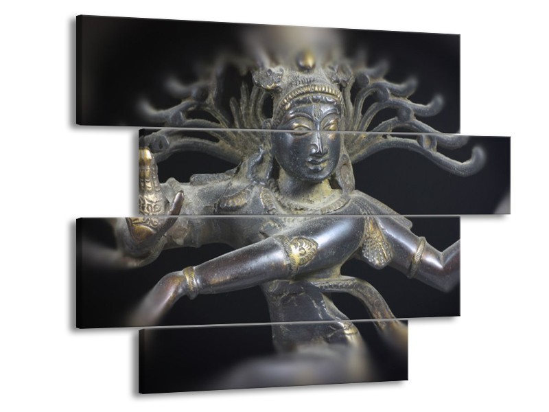 Glas schilderij Religie | Grijs, Zwart, Zilver | 115x85cm 4Luik