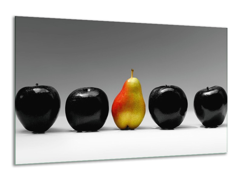 Canvas schilderij Fruit | Zwart, Grijs, Rood | 120x70cm 1Luik