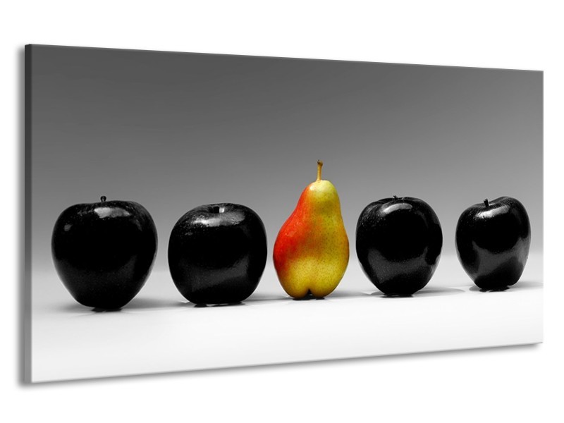 Canvas schilderij Fruit | Zwart, Grijs, Rood | 190x100cm 1Luik