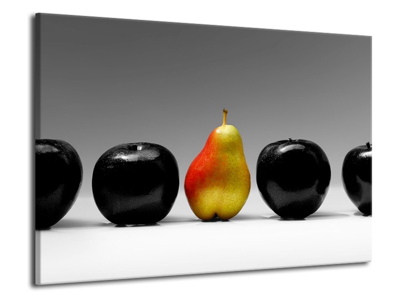 Canvas schilderij Fruit | Zwart, Grijs, Rood | 70x50cm 1Luik