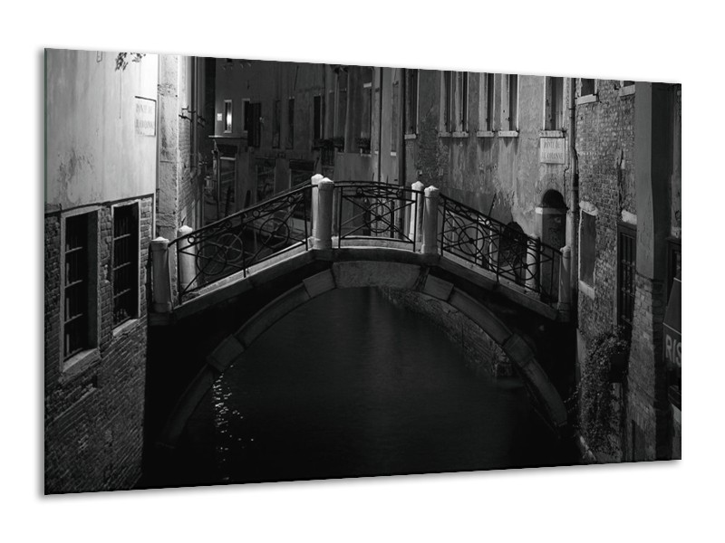 Canvas schilderij Brug | Grijs, Zwart, Wit | 120x70cm 1Luik