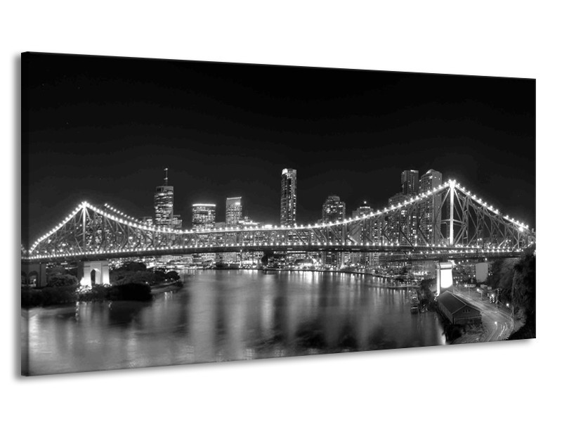 Canvas schilderij New York | Grijs, Zwart | 170x90cm 1Luik