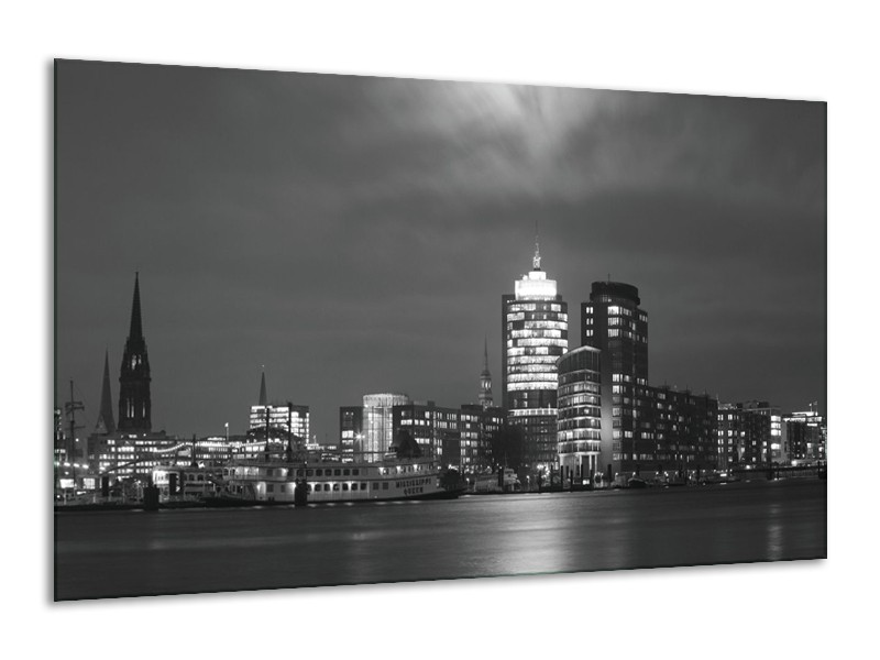 Canvas schilderij Gebouw | Grijs, Zwart, Wit | 120x70cm 1Luik