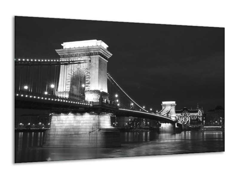 Canvas schilderij Brug | Grijs, Zwart, Wit | 120x70cm 1Luik