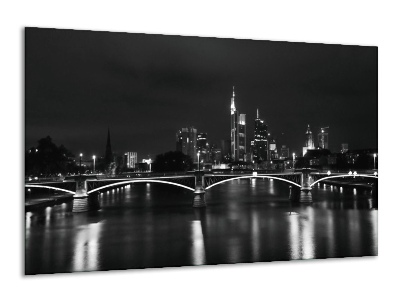 Canvas schilderij Brug | Grijs, Zwart, Wit | 120x70cm 1Luik