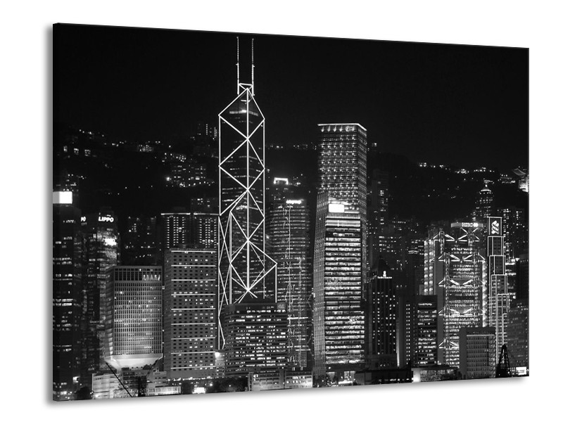 Canvas schilderij Gebouw | Grijs, Zwart, Wit | 100x70cm 1Luik