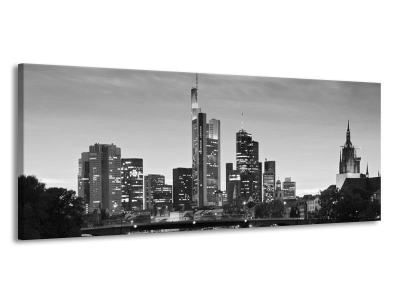 Canvas schilderij Gebouw | Grijs, Zwart, Wit | 145x58cm 1Luik