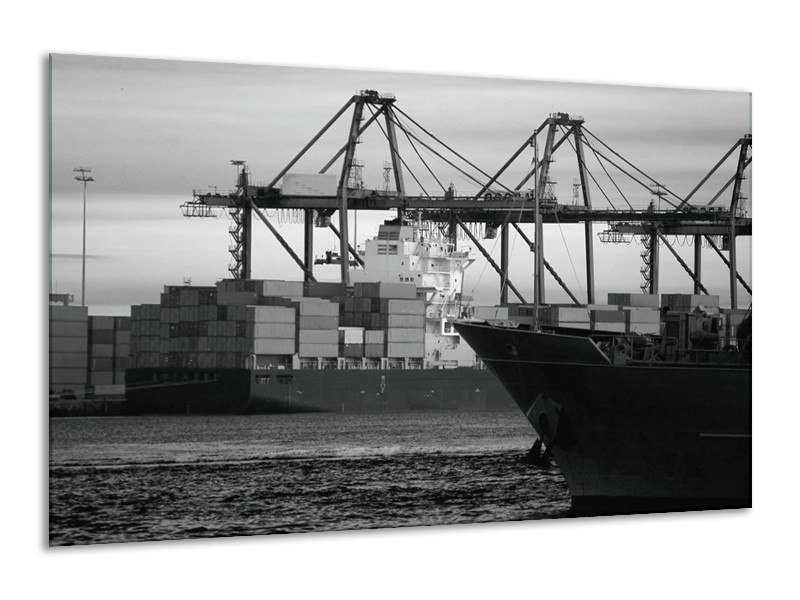 Canvas schilderij Boot | Grijs, Zwart, Wit | 120x70cm 1Luik