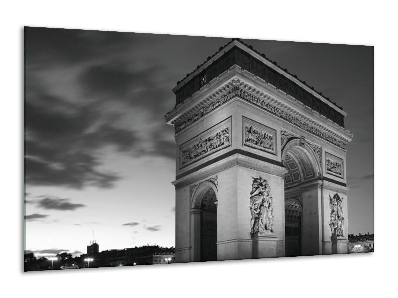 Canvas schilderij Parijs | Grijs, Zwart, Wit | 120x70cm 1Luik