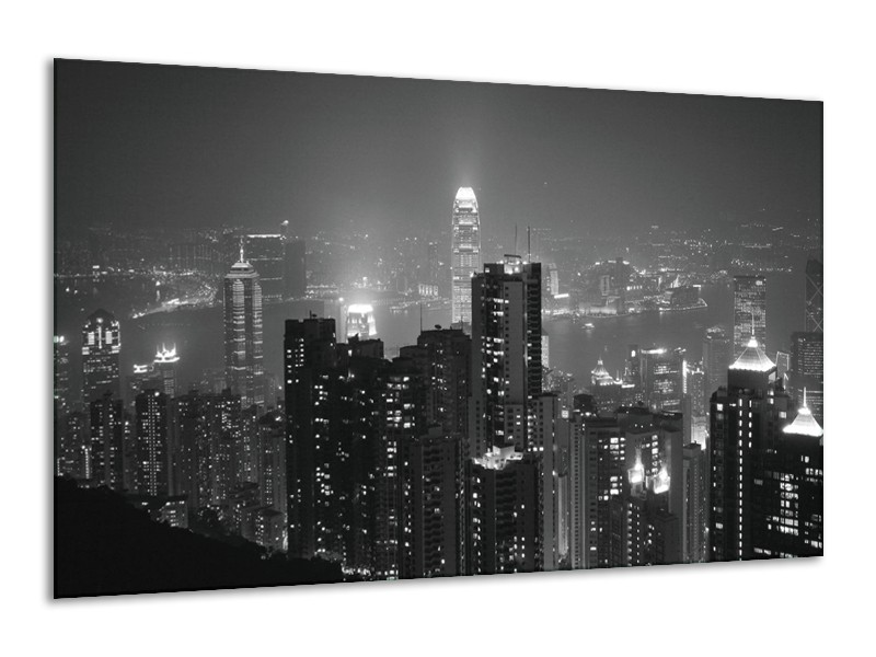 Canvas schilderij Gebouw | Grijs, Zwart, Wit | 120x70cm 1Luik