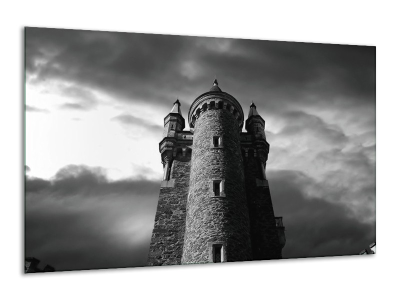Canvas schilderij Toren | Grijs, Zwart, Wit | 120x70cm 1Luik