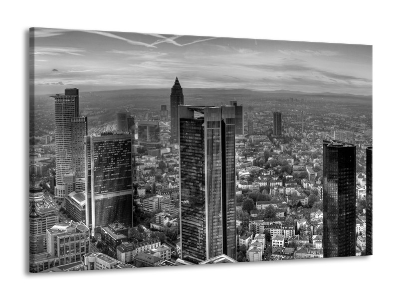 Canvas schilderij New York | Grijs, Zwart, Wit | 140x90cm 1Luik