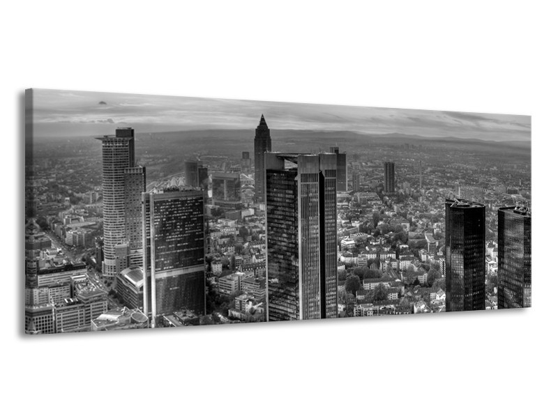 Canvas schilderij New York | Grijs, Zwart, Wit | 145x58cm 1Luik