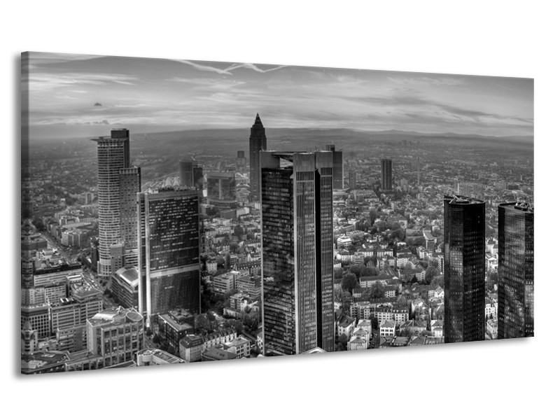 Canvas schilderij New York | Grijs, Zwart, Wit | 170x90cm 1Luik
