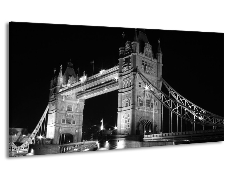 Canvas schilderij Gebouw | Grijs, Zwart, Wit | 170x90cm 1Luik