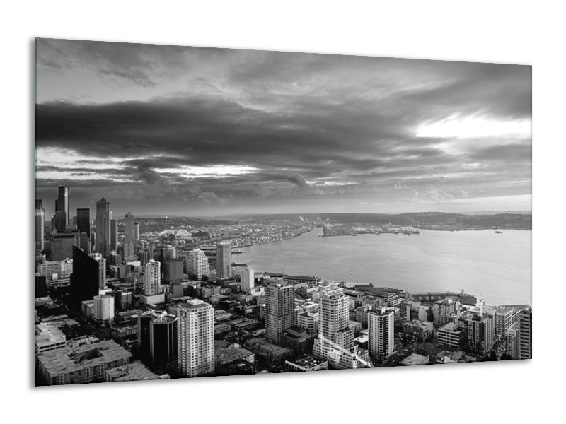 Canvas schilderij New York | Grijs, Zwart, Wit | 120x70cm 1Luik