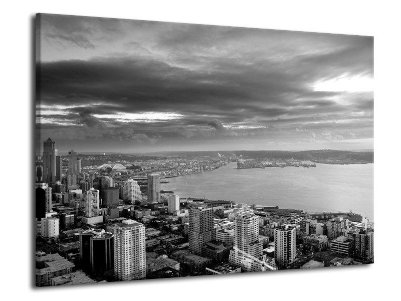 Canvas schilderij New York | Grijs, Zwart, Wit | 70x50cm 1Luik