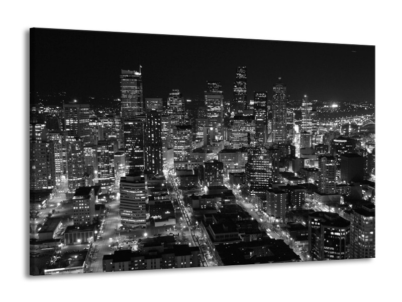 Canvas schilderij Gebouw | Grijs, Zwart, Wit | 140x90cm 1Luik