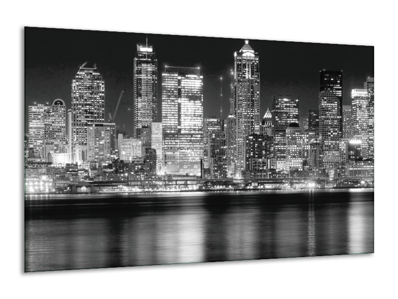 Canvas schilderij New York | Grijs, Zwart, Wit | 120x70cm 1Luik