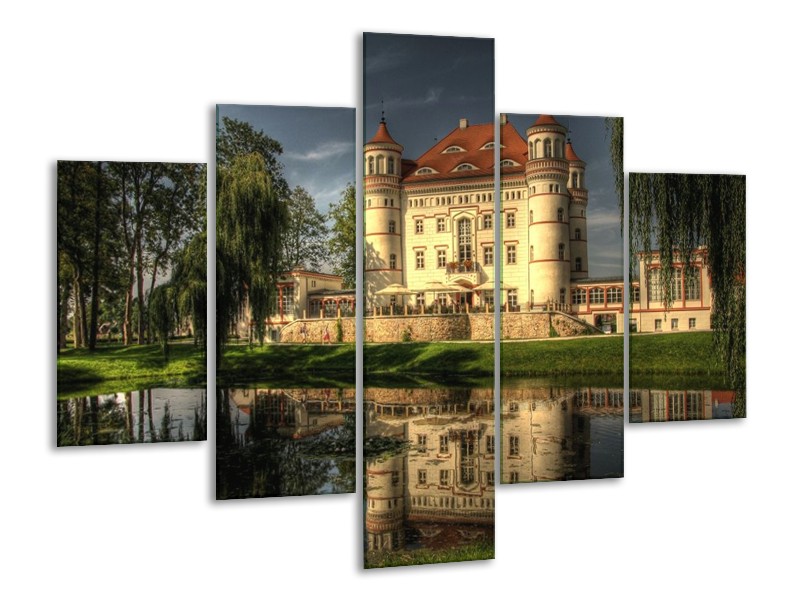 Glas schilderij Natuur | Geel, Groen, Grijs | 100x70cm 5Luik