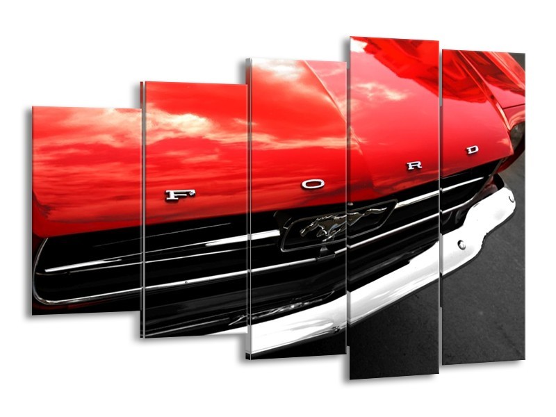 Glas schilderij Ford | Rood, Zwart | 150x100cm 5Luik