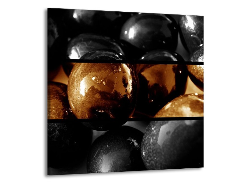 Glas schilderij Ballen | Sepia, Bruin | 50x50cm 1Luik