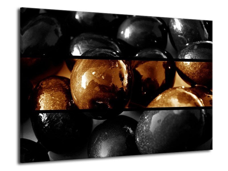 Glas schilderij Ballen | Sepia, Bruin | 70x50cm 1Luik