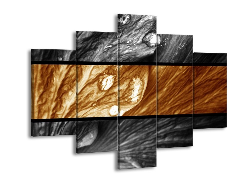 Glas schilderij Tulpen | Sepia, Bruin | 150x105cm 5Luik