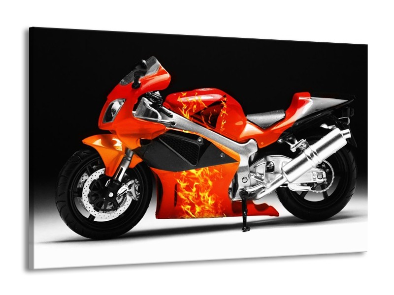 Glas schilderij Motor | Rood, Zwart, Wit | 140x90cm 1Luik