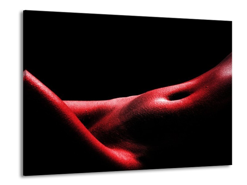 Canvas schilderij Vrouw | Rood, Zwart | 100x70cm 1Luik