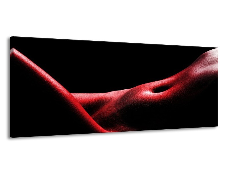 Canvas schilderij Vrouw | Rood, Zwart | 145x58cm 1Luik