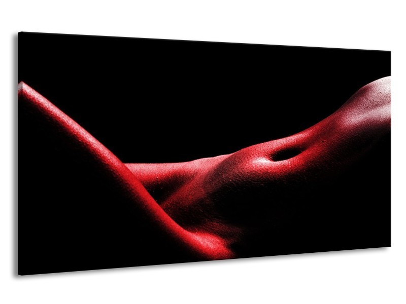 Canvas schilderij Vrouw | Rood, Zwart | 190x100cm 1Luik