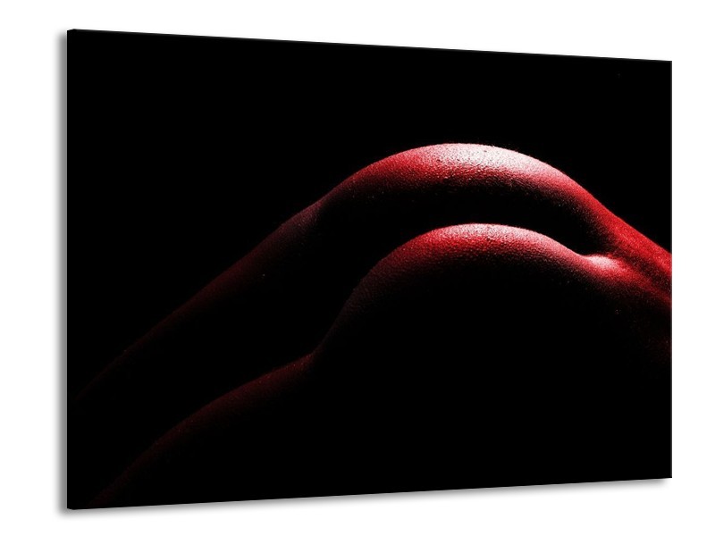 Canvas schilderij Lichaam | Zwart, Rood | 100x70cm 1Luik