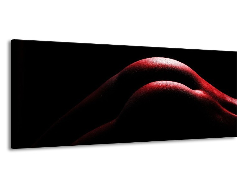 Canvas schilderij Lichaam | Zwart, Rood | 145x58cm 1Luik