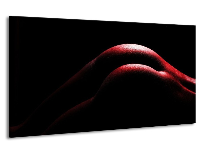 Canvas schilderij Lichaam | Zwart, Rood | 190x100cm 1Luik