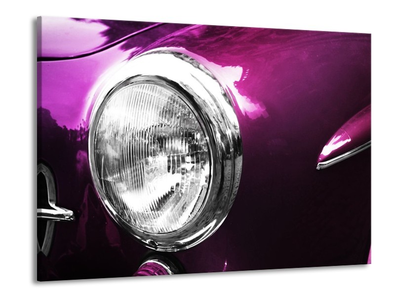 Glas schilderij Auto | Paars, Wit, Zilver | 100x70cm 1Luik