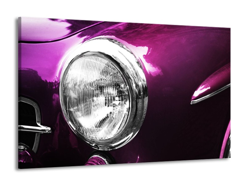 Glas schilderij Auto | Paars, Wit, Zilver | 140x90cm 1Luik
