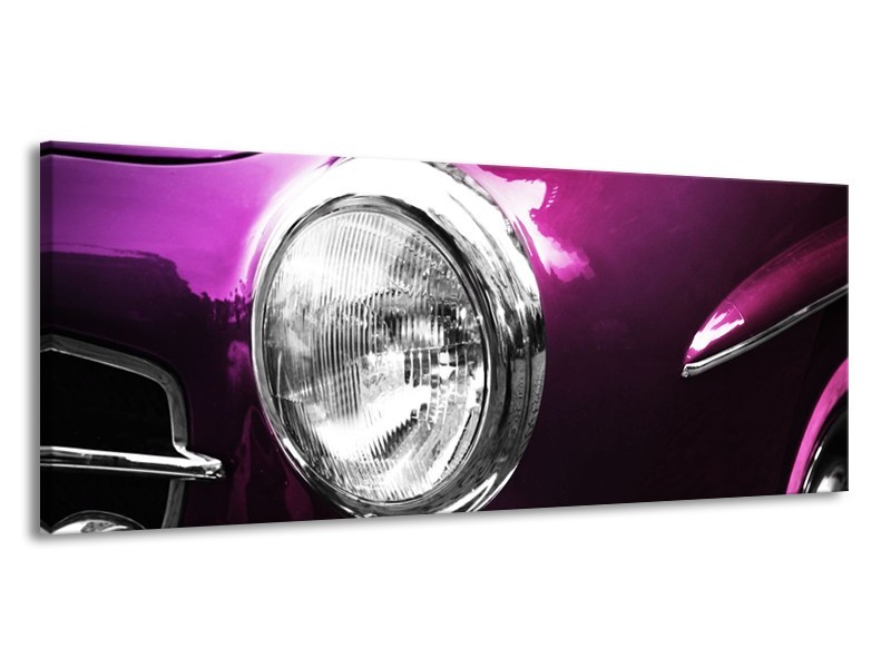 Glas schilderij Auto | Paars, Wit, Zilver | 145x58cm 1Luik