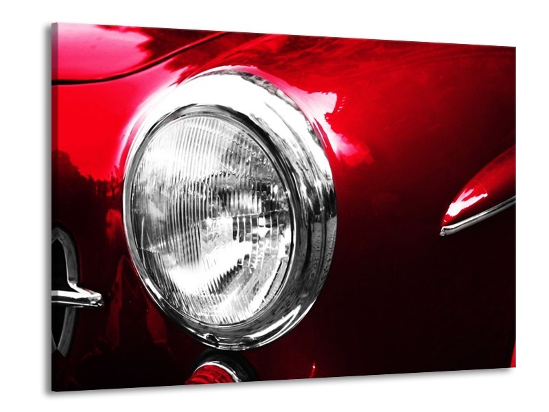 Glas schilderij Auto | Rood, Wit, Zilver | 100x70cm 1Luik