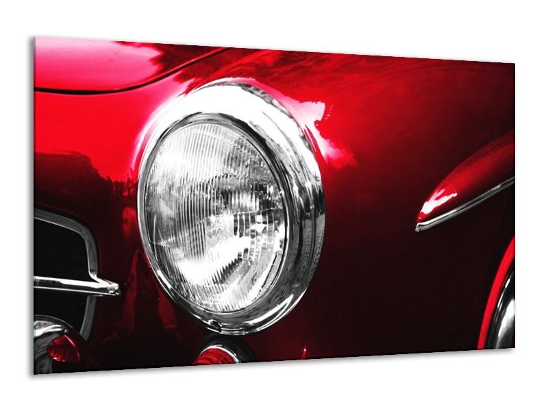 Glas schilderij Auto | Rood, Wit, Zilver | 120x70cm 1Luik
