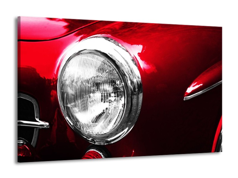 Glas schilderij Auto | Rood, Wit, Zilver | 140x90cm 1Luik