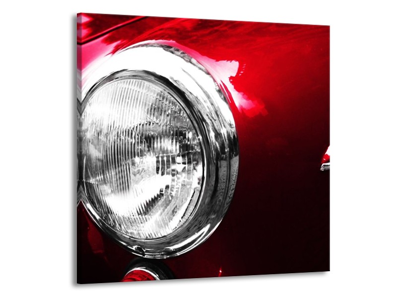 Glas schilderij Auto | Rood, Wit, Zilver | 50x50cm 1Luik